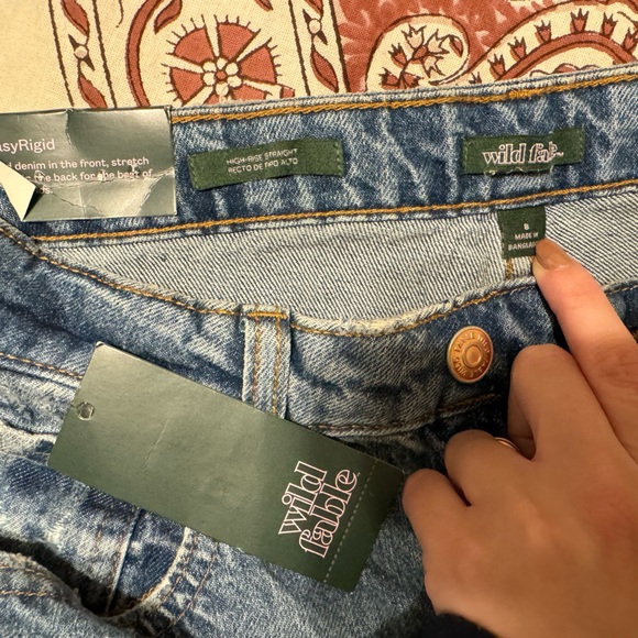 NWT Medium Wash High Rise Straight Jeans - Picture 7 of 7